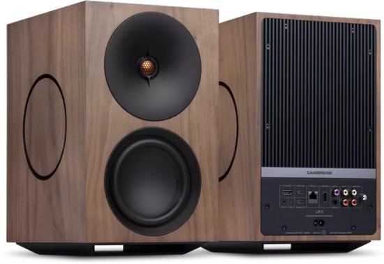 Cambridge Audio L/R X Actieve Boekenplankspeaker - Walnoot (Paar) van Cambridge Audio