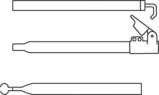 Campking Extra Dakligger 28/25mm (170-260cm) - Stokdelen - van Campking
