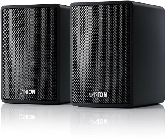 Canton Plus MX.3 – Compacte Passieve Luidsprekers – Set van 2 – Helder Geluid – Muurmontage – Surround Set – Home Cinema – Zwart