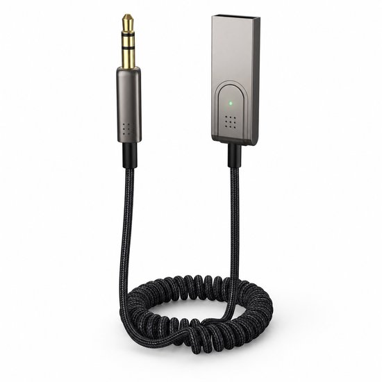 Carkit Transmitter Bluetooth USB - Auto USB naar AUX Bluetooth Ontvanger - AUX BT Adapter - Audio Adapter naar 3.5mm Jack