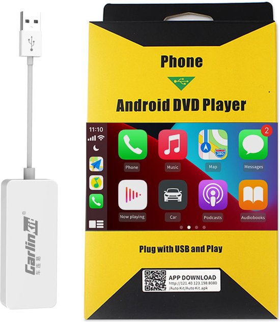 Carlinkit wired CarPlay dongle voor android autoradio - Android auto van Carlinkit
