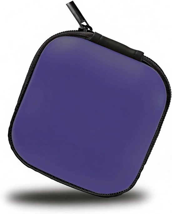 CARNEY Hoofdtelefoontas (8 x 8 x 3,5 cm) - voor hoofdtelefoon met kabel, Airpods, Bluetooth hoofdtelefoon, USB-harde schijf en kleine voorwerpen