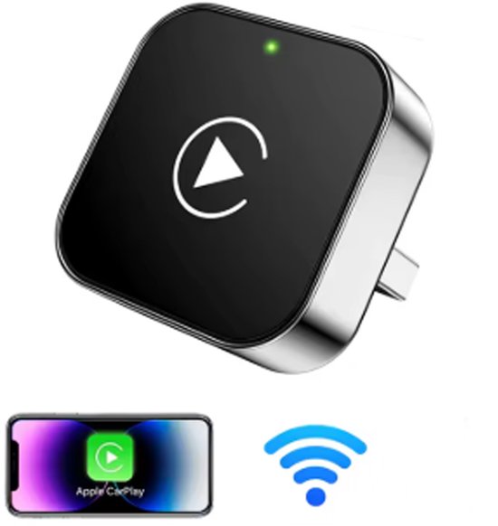 Carplay Adapter en Android Auto - USB-C en USB-A - Bluetooth 5.4 - Wifi 6 van Merkloos