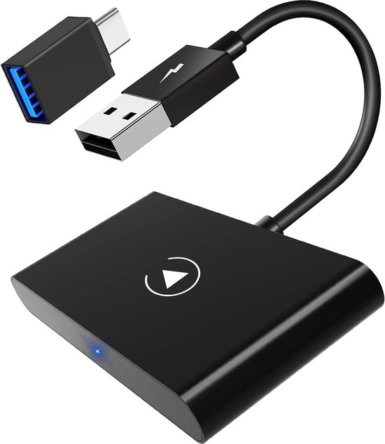 Carplay-adapter voor iPhone - Draadloze CarPlay dongle voor fabrieksautoplay - Auto Accessoires Zwart Carplay dongle 2.0 van Carplay2Air