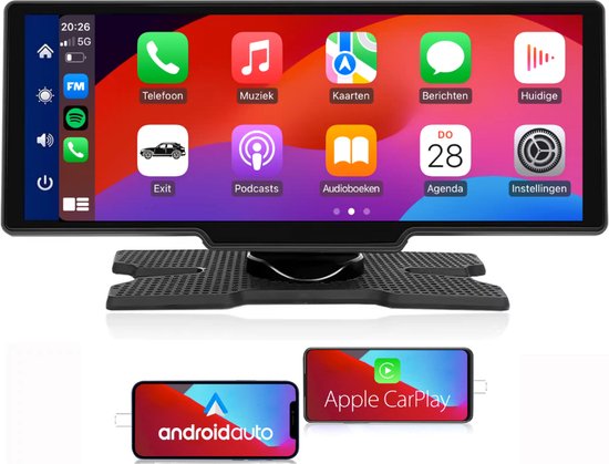 CarPlay scherm - Android Auto Scherm - 2024 model - Universeel voor elke auto van Merkloos