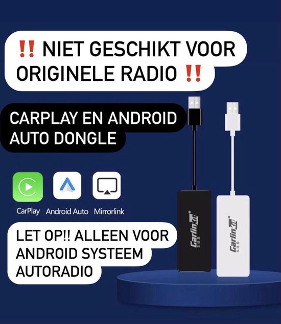 CarPlay USB dongle - Alleen geschikt voor Android navigatie van CarPlay
