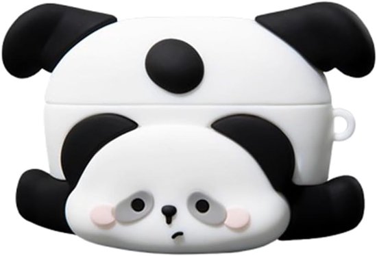 Cartoon 3D Panda Design Oordopjes Hoes voor Airpods pro 3 (2025), Kawaii Siliconen Hoofdtelefoon Beschermhoes voor Air pod pro 3e Generatie met Haak (A)