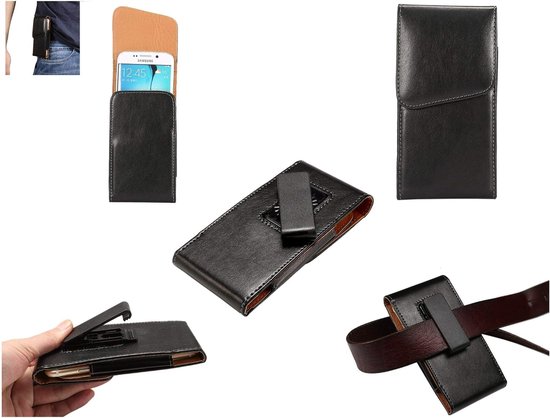 Case 360º Swivel Belt Clip Synthetic Leather voor MEIZU M16 (2018) - Black
