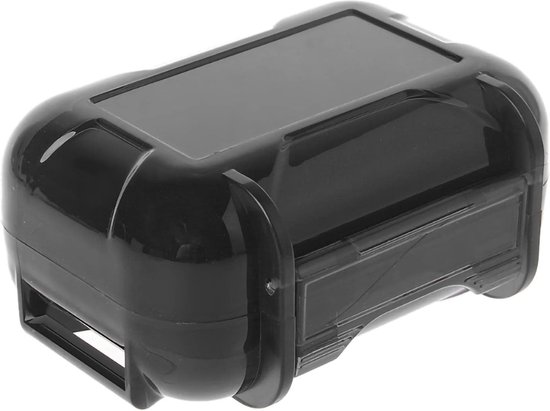 Case, Aluminium Alloy Hard Storage Box Multifunctionele Beschermende Case voor Earphone, Earbud, in-ear Monitor Eartip (zwart)