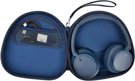 Case compatibel met Sony WH-CH720N WH-CH520 WH-1000XM4 ruisonderdrukkende draadloze hoofdtelefoon Bluetooth over het oor headset, draaghoes voor JBL Tune 720BT 510BT (alleen doos) (blauw)