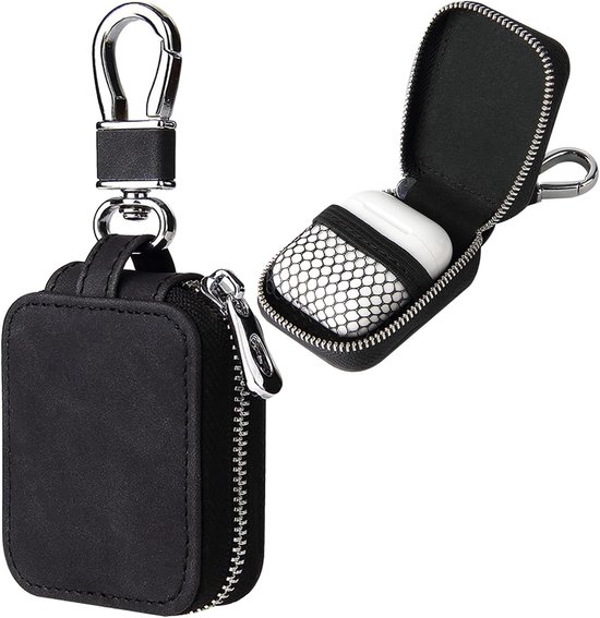 case met karabijnhaak, lichtgewicht, stootvaste beschermhoes voor draadloze in-ear hoofdtelefoon, krasbestendig en eenvoudig te transporteren, voor reizen en outdoor-activiteiten