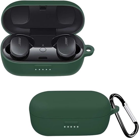 Case voor Bose QuietComfort Earbuds,ultradunne zachte siliconen schokbestendige,Beschermende Siliconen Hoes,Bose QuietComfort Earbuds beschermhoes-Groente
