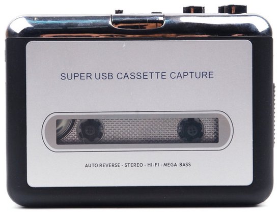 Cassettespeler - walkman - Cassettespeler - Zilverkleurige draagbare cassettespeler - 8*3*11,3 cm