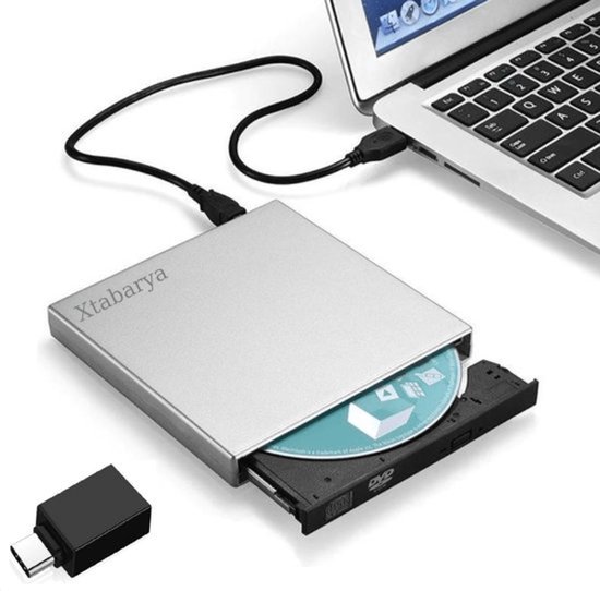 CD-ROM Speler Externe Dvd Usb 2.0 DVD-ROM Drivecd Rw Optische Drive Recorder Draagbare Voor Macbook Laptop Computer Pc Windows 7/8 van Xtabarya