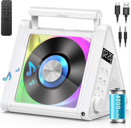 CD Speler - met CD, Radio en Bluetooth – Draagbare CD-Speler met FM Radio en USB ingang
