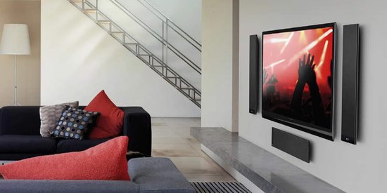 Center luidspreker - Midden speaker - Thuisbioscoop geluid - Ultra plat design - 35 cm diep - Zwart