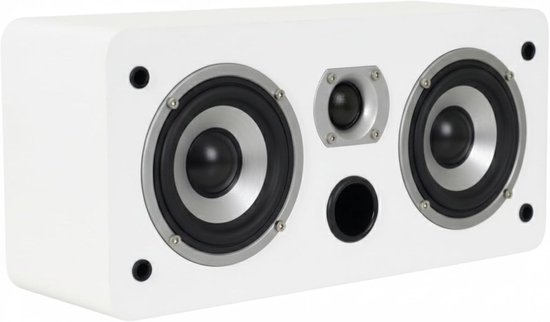 Center Speaker - Home Cinema Speaker - Duidelijke Dialogen - Compact Ontwerp - 11 cm Diep - Wit Mat