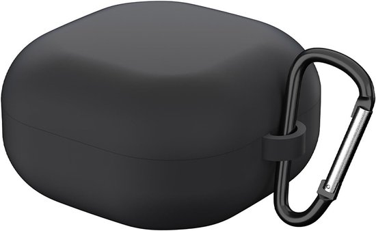 Cilicone hoes compatibel met Samsung Galaxy Buds FE, ultradunne zachte hoes, slim fit, anti-val, niet gemakkelijk vuil - zwart