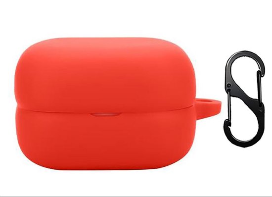 Cilicone hoes compatibel met SONY LinkBuds Fit, ultradunne zachte hoes, slim fit, anti-val, niet gemakkelijk vuil - rood