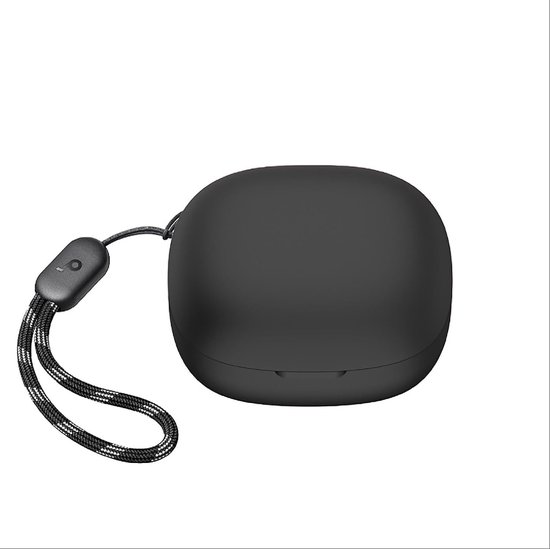 Cilicone hoes compatibel met Soundcore P20i/P25i, ultradunne zachte hoes, slim fit, anti-val, niet gemakkelijk vuil - zwart