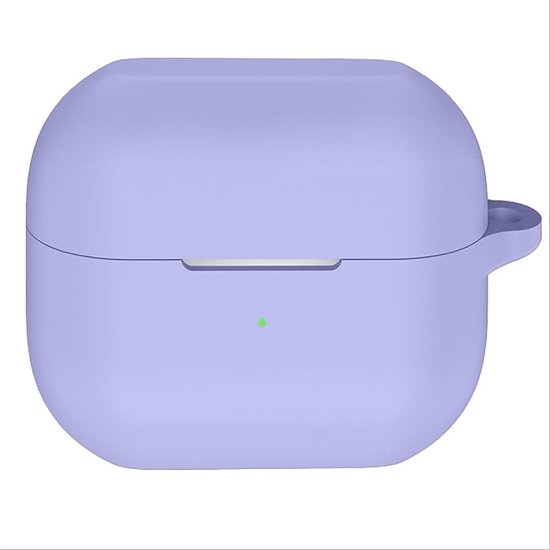 Cilicone Hoesje compatibel met Samsung Galaxy Buds 3/3 Pro, ultradunne zachte hoes, slim fit, valbestendig, niet gemakkelijk vuil - paars