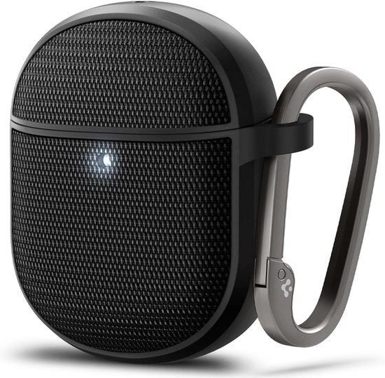 Classic Fit Case compatibel met Google Pixel Buds Pro 2 (2024) en Pixel Buds Pro 1 (2022) - Zwart | Premium stof, klassiek ontwerp, karabijnhaak inbegrepen, draadloos opladen compatibel - zwart