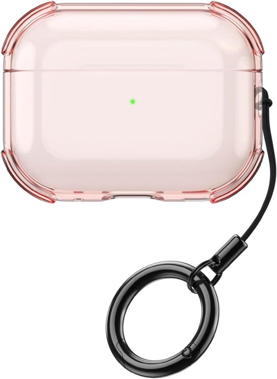 Clear Cover compatibel met Airpods Pro 3 2025, TPU-beschermhoes, ultradun, schokbestendig, krasbestendig, transparant roze