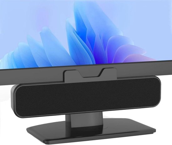 Clip-on Luidspreker - Monitor Soundbar Pc Speaker - Geluid Verbeteren - Ruimtebesparend Clipontwerp - 10W - Zwart