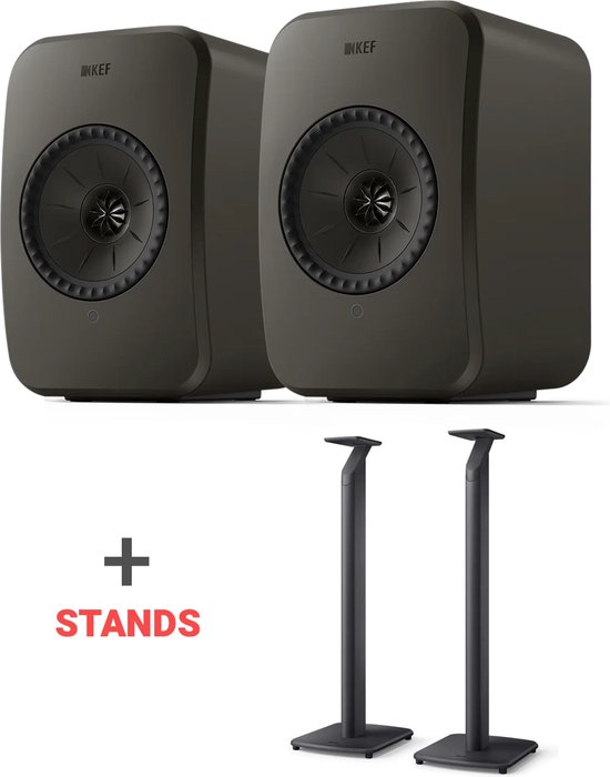 Combi Deal LSX II LT+ S1 Floor Stands + C-Link interspeakerkabel 8 M - Zwart van Merkloos