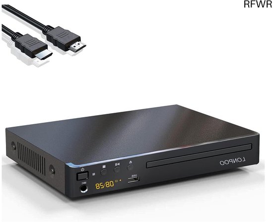 Compacte DVD Speler - Multiregio Speler - Films Kijken - Met HDMI Uitgang - 18 x 7.5 x 8.9 inch