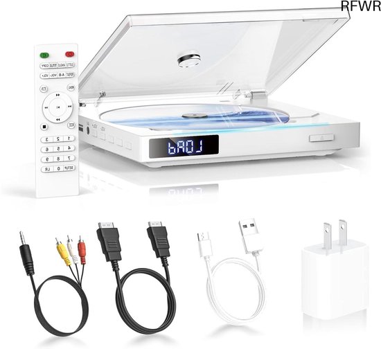 Compacte DVD-speler - Regiovrije CD-speler - Thuisbioscoop Creëren - Ingebouwde HiFi-luidspreker - 152 x 137 x 28 cm - Geel