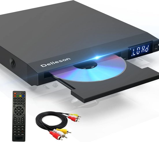 Compacte DVD-speler - Regiovrije speler - Films Kijken - Microfoon ingang - 20 x 17 x 3 cm - Zwart