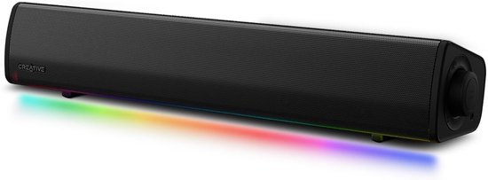 Compacte Soundbar - Desktop Audio - Gaming Geluid - Superwide Technologie - 24W Piekvermogen - Zwart