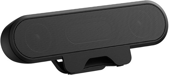 Compacte Soundbar - Desktop Luidspreker - Film en Muziek - Ruimtebesparend Ontwerp - 21 x 8 x 7 cm - Zwart