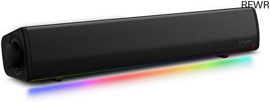 Compacte Soundbar - Desktop Speaker - Gaming Audio - Superwide Technologie - 24W Piekvermogen - Zwart