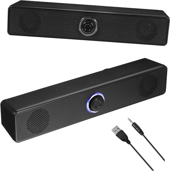 Compacte Soundbar - Draagbare speaker - Muziek luisteren - Hoogwaardig stereo geluid - 315 cm - Zwart van Merkloos