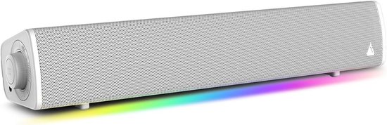 Compacte Soundbar - Gaming Geluid - Entertainment Ervaren - SuperWide Technologie - 24W Piekvermogen - Wit