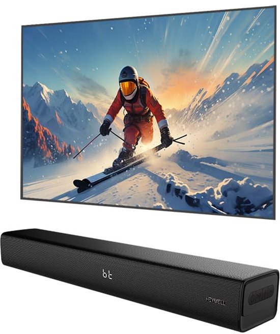 Compacte Soundbar - TV Luidspreker - Film Geluid Verbeteren - Inclusief Subwoofer - 60 cm - Zwart