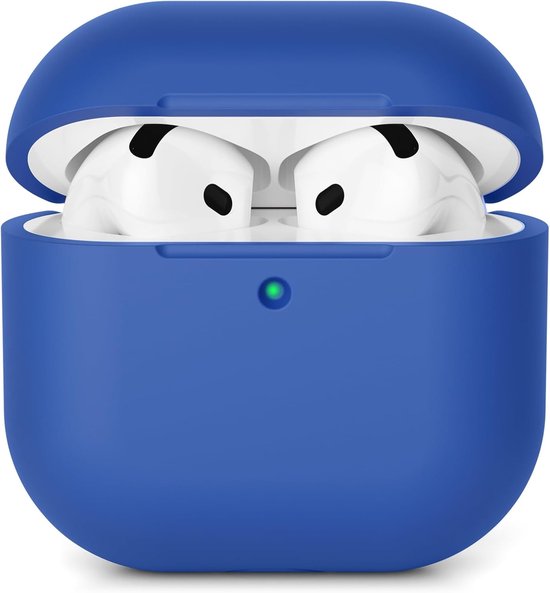 Compatibel met AirPods 4 (2024) Beschermhoes Schokbestendig Antislip Siliconen Beschermhoes voor AirPods 4e generatie Beschermhoes, LED aan de voorkant zichtbaar,