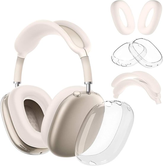 Compatibel met AirPods Max 2/1 Earpads | Earcup Cover Protector, siliconen beschermhoes voor AirPod Max 2/1 oordopjes, sterrenlicht