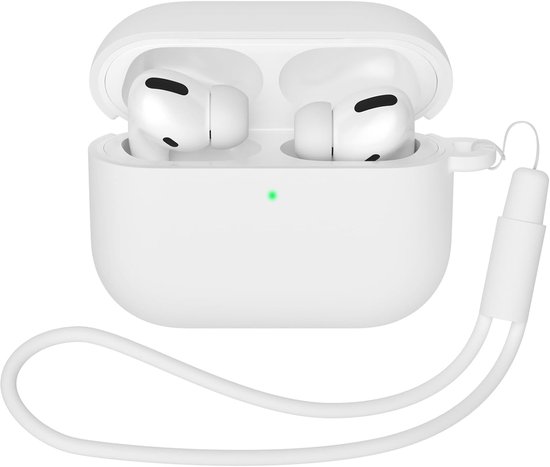 Compatibel met Airpods Pro 3e generatie hoes 2025, ultradunne siliconen stootvaste zachte beschermhoes voor Airpods Pro 3, volledige bescherming voor Airpods Pro 3 case cover, wit