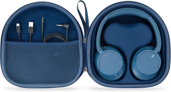 Compatibel met JBL Tune JBL Tune 720 BT 770 NC 760 NC, en Sony WH-CH720N WH-1000XM4 koptelefoon, draadloze bluetooth, reisetui met uitneembaar binnenvak (donkerblauw)