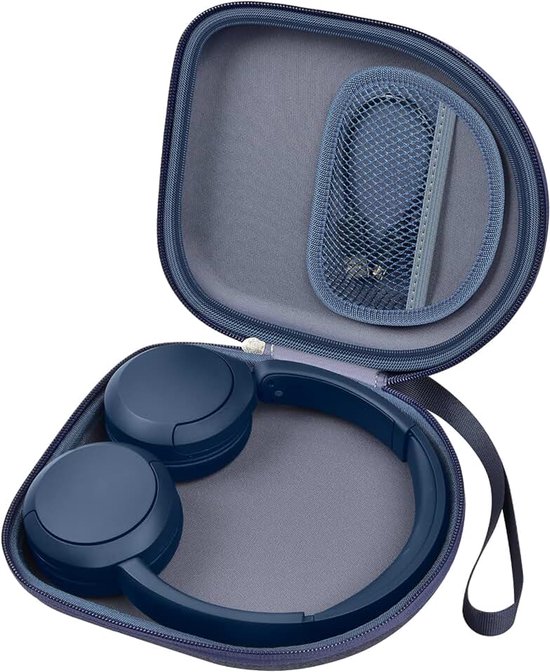 Compatibel met Sony WH-CH520 draadloze bluetooth-hoofdtelefoon, alleen hoes, blauw