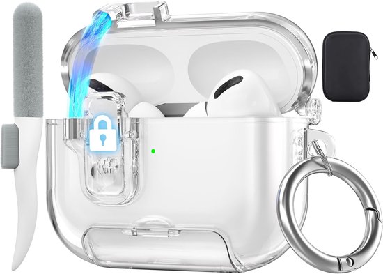 Compatibel met transparante Apple Airpods-Pro-3-hoesjes voor dames, zacht TPU, transparant, Airpods Pro, 3e generatie, iPod-Pro-3-oordopjes, sleutelhanger voor Airpod Pro, 3