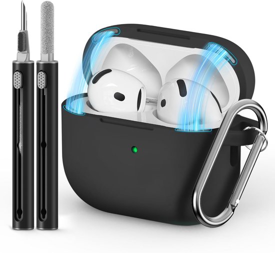 Compatible with AirPods 4 Case - Magnetic Black