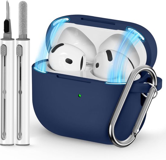 Compatible with AirPods 4 Case - Magnetic Navy Blue