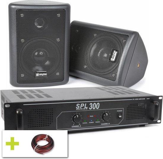 Complete Garageset inclusief luidsprekers en versterker van Pazel.