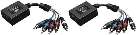 Component Video en Stereo Audio Extender over Cat5/Cat6
