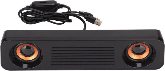 Computer Luidspreker - Mini Soundbar - Muziek Luisteren - 360 Graden Surround - Compact Ontwerp - Zwart