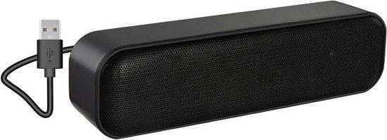 Computer Luidspreker - Mini Soundbar - Muziek Luisteren - 3D Surround Stereo - 8 Watt - Zwart
